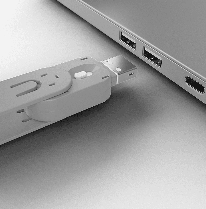 Lindy USB Type A Port Blocker Key, alb - 3