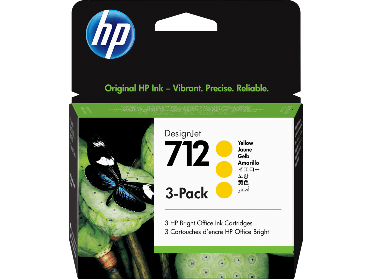 HP 3ED79A YELLOW INKJET CARTRIDGE 3-PACK, 29ML, pentru: DesignJet T210,