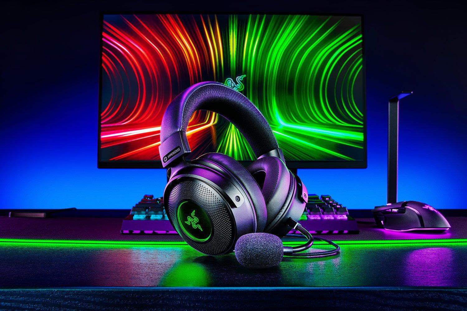 Casti Gaming Head-band Razer Kraken V3 HyperSense, Wired, Negru - 2