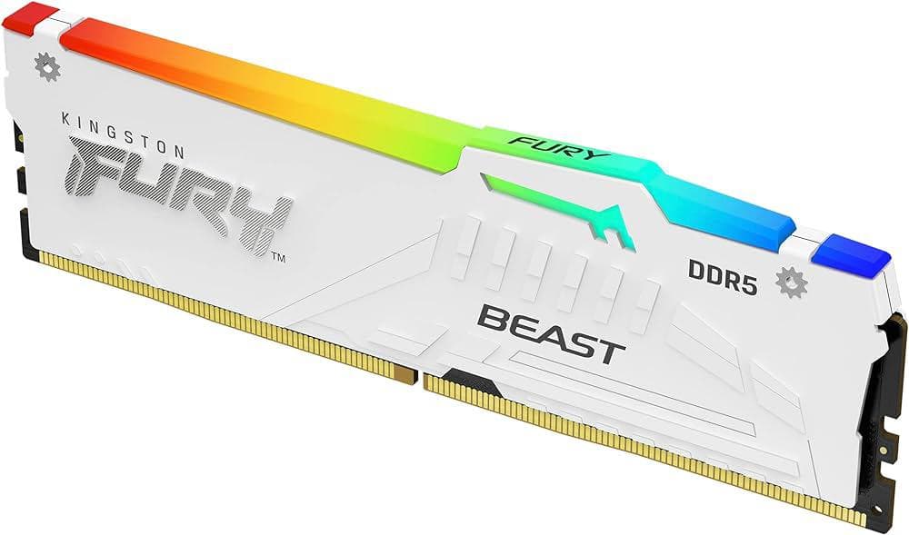 Memorie RAM Kingston FURY Beast RGB White, 32 GB DDR5,
