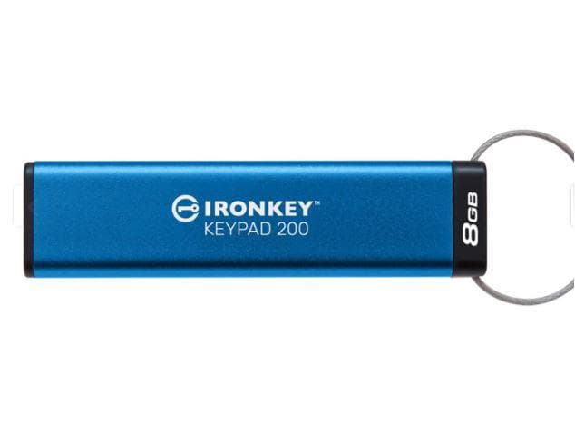 Memorie USB Kingston Keypad 200 8GB, USB 3.2, Albastru - 3