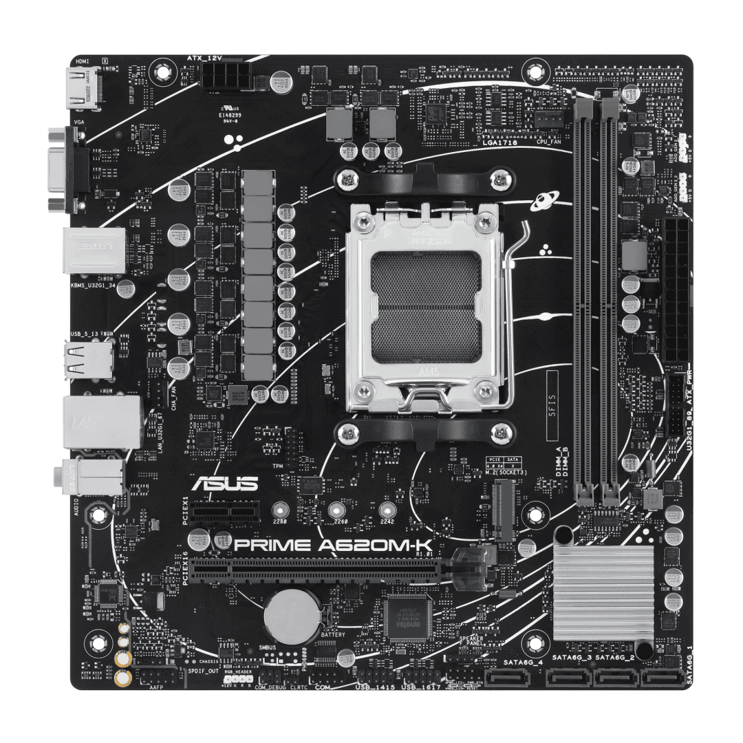 Placa de baza ASUS PRIME A620M-K, Socket AM5, DDR5, Micro-ATX - 3