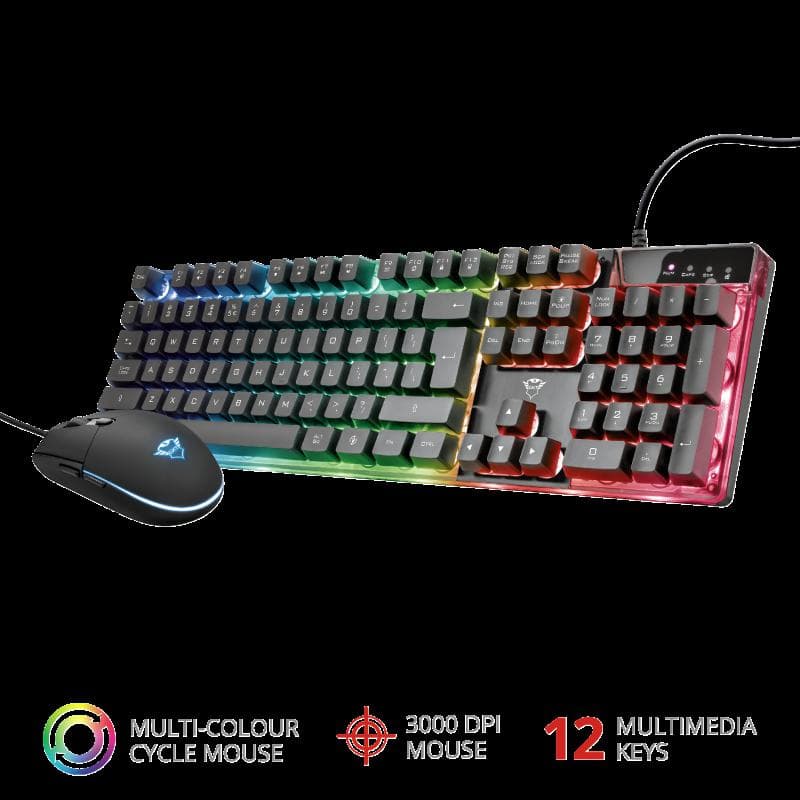 Kit Tastatura + Mouse Trust GXT 838 Azor Gaming Combo, - 2