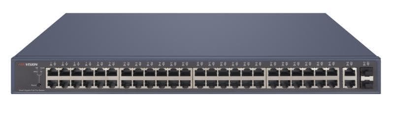Switch PoE Hikvision DS-3E1552P-SI: 48 x 10/100/1000M PoE Ports, 2