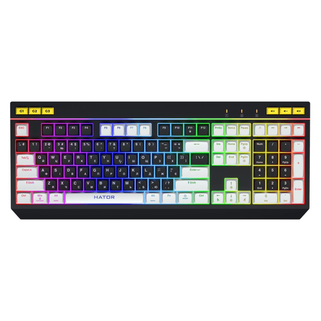 Tastatura mecanica cu fir Hator Icefall, conectivitate USB, polling rate