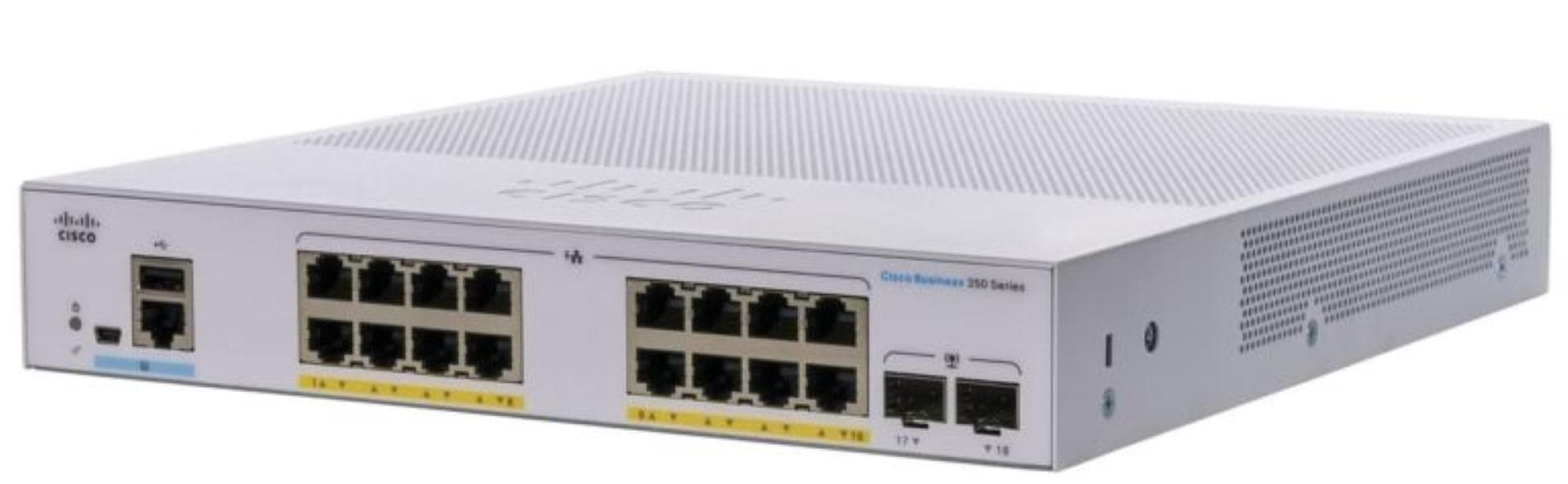 Switch  CISCO CBS350-16FP-2G, 16 PORTURI 10/100/1000, 2 x SFP,