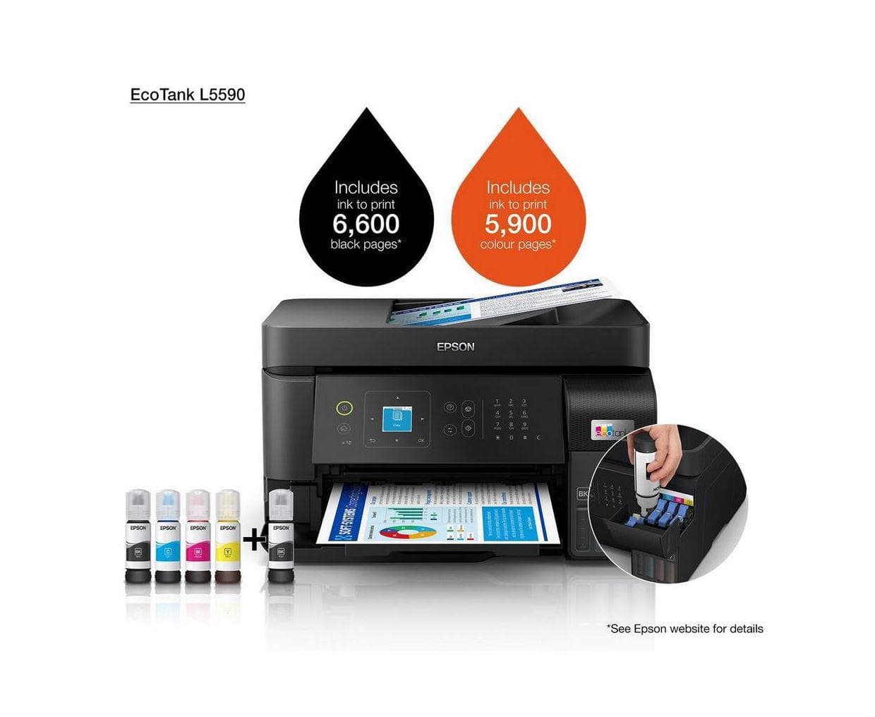Multifunctional inkjet color CISS Epson L5590, (Print, Copy, Scan, Fax) - 2