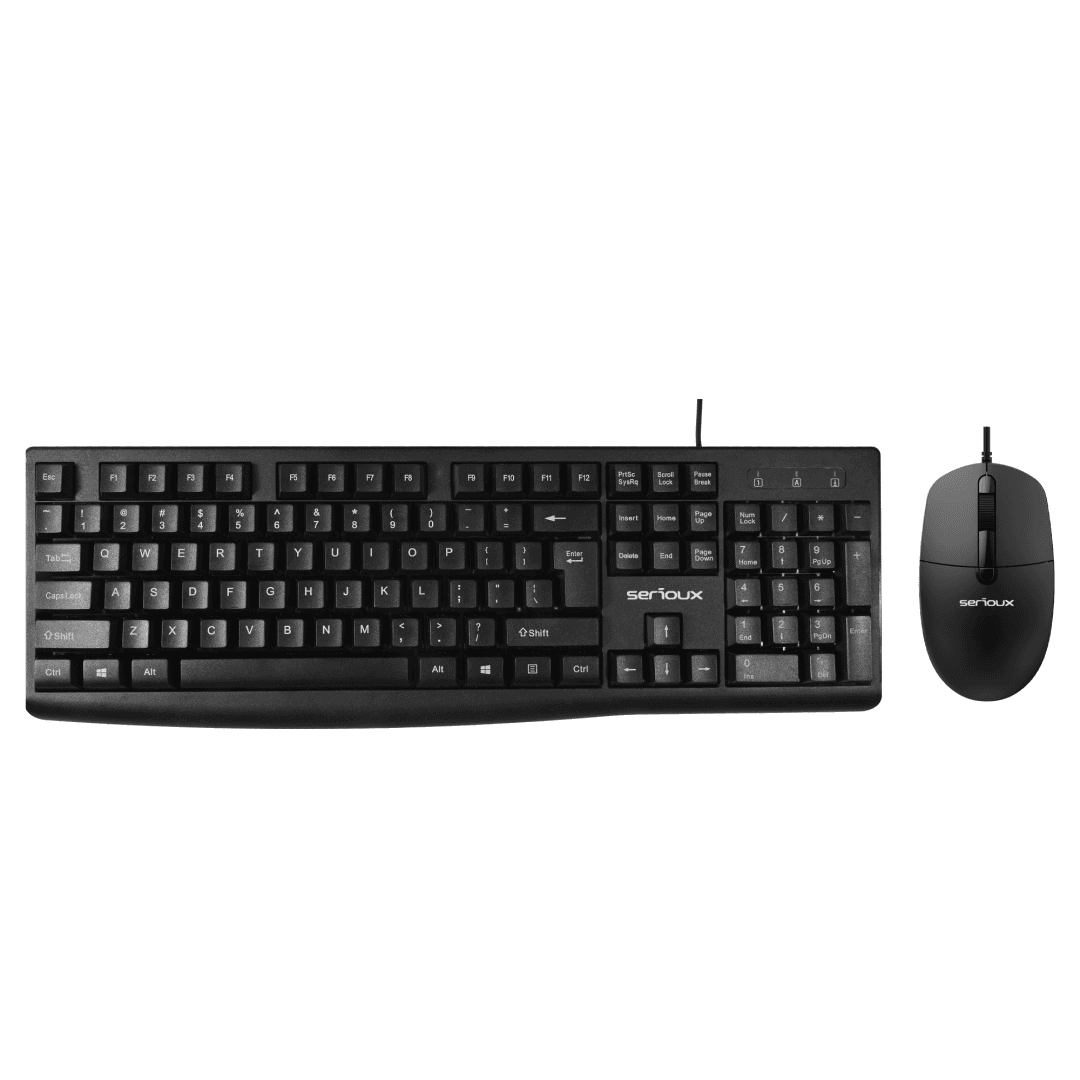 Kit Serioux cu fir, Tastatura: interfata USB, 104 taste, material - 2