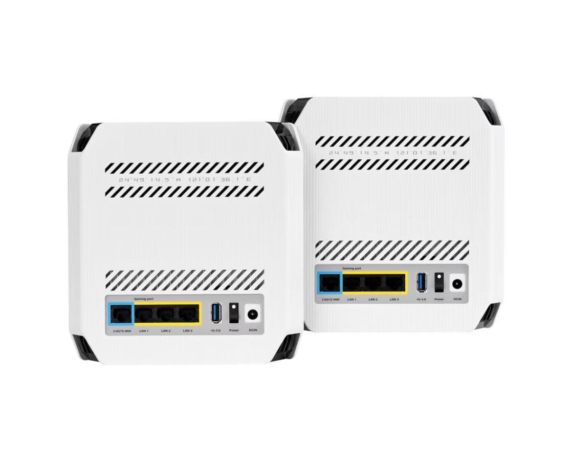 Router Wireless Asus GT6(W-2-PK)White, tri-band, WI-FI 6, Standard retea: WiFi - 3