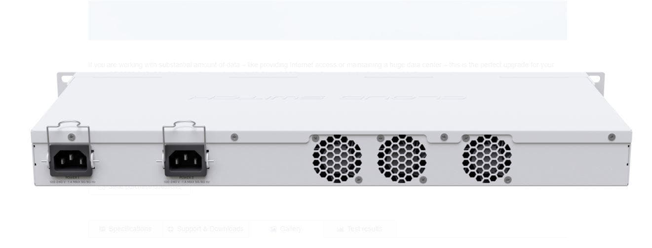 MIKROTIK, 24 Port QSFP+ 2 SFP L3 Managed Switch, CRS326-24S+2Q+RM, - 2