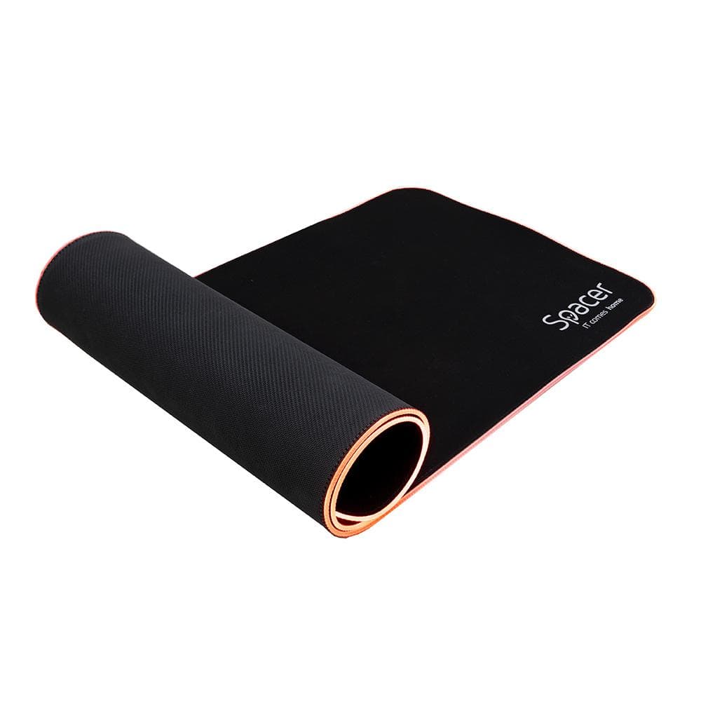 Mousepad Spacer RGB gaming, cauciuc si material textil, 900 x - 2