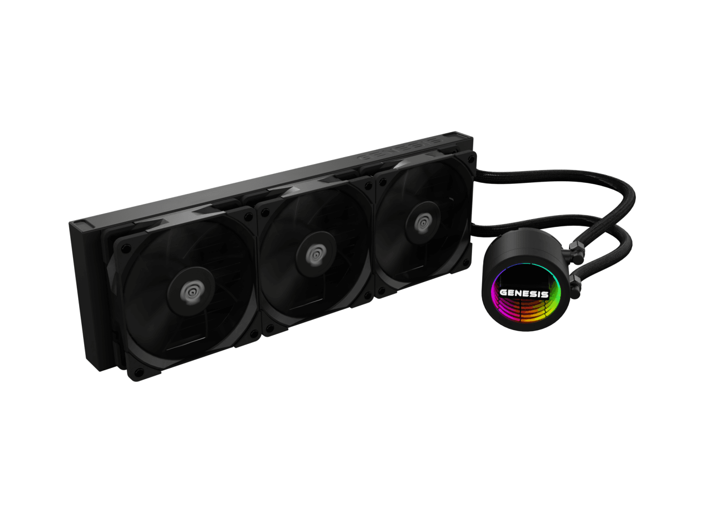 Cooler Procesor GENESIS HYDRIA 360 NEGRU, dimensiune radiator 397x120x27mm, 3 - 2