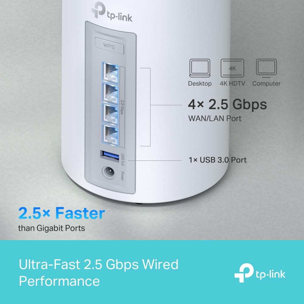 TP-LINK DECO BE65(2-PACK) Sistem Mesh WI-FI 7, BE9300, TRI-BAND, Standarde - 4