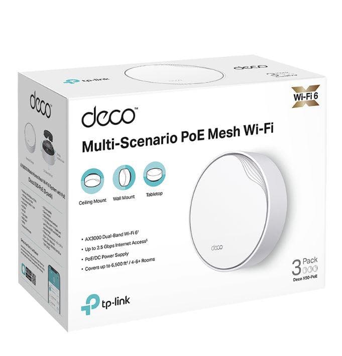 TP-Link AX3000 whole home mesh Wi-Fi 6 System, Deco X50-POE(3-pack); - 5
