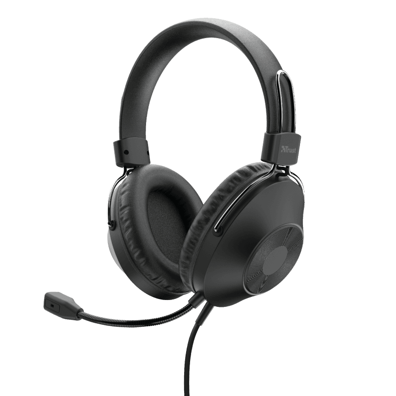Casti Head-band Trust Ozo, Wired, Negru