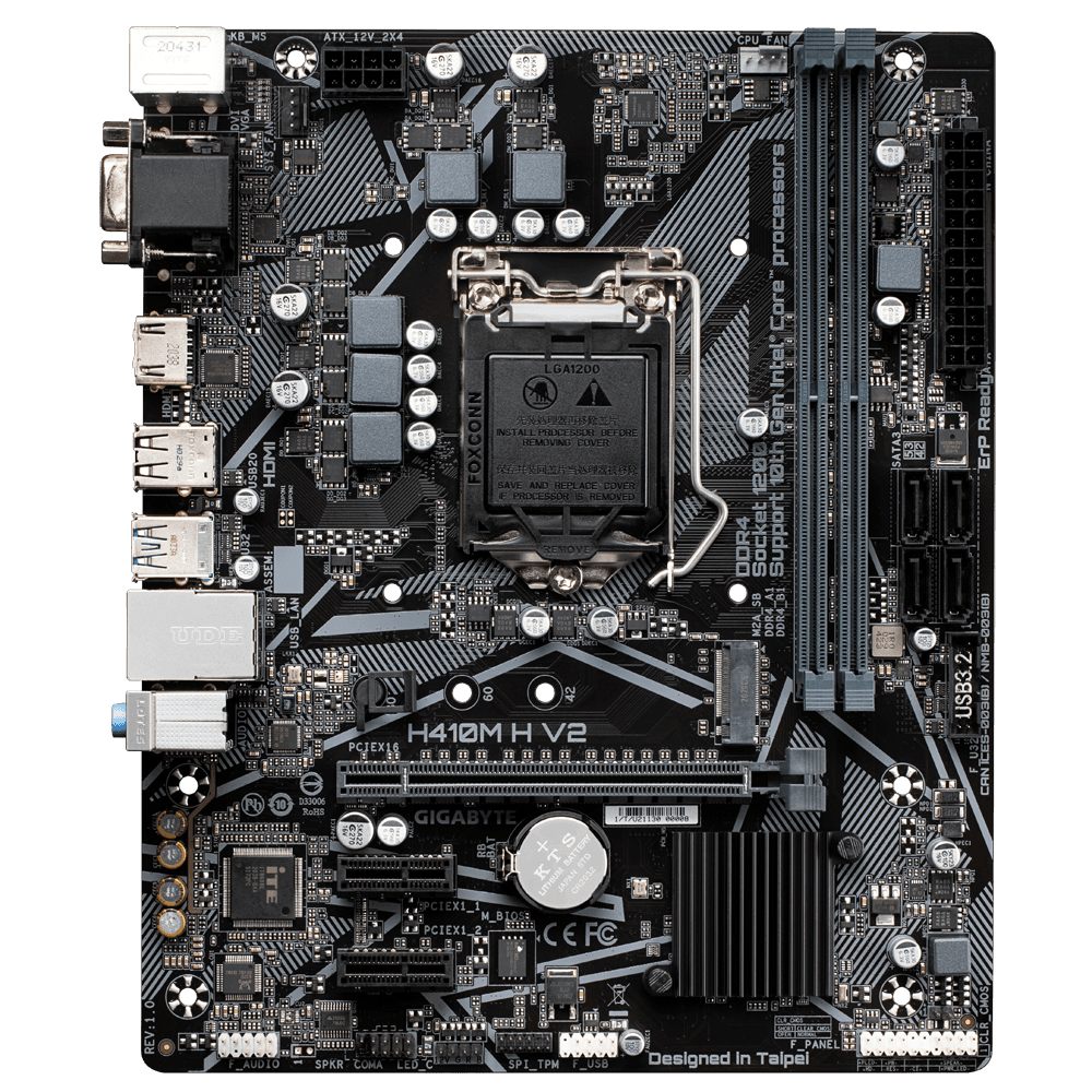Placa de baza Gigabyte H410M H V2, Socket 1200, DDR4, - 2