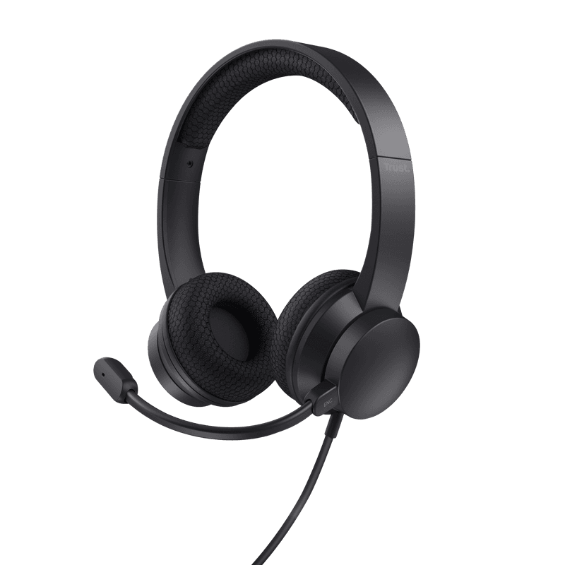 Casti Head-band TRUST Ayda, Cu fir, noise-canceling, Negru - 2
