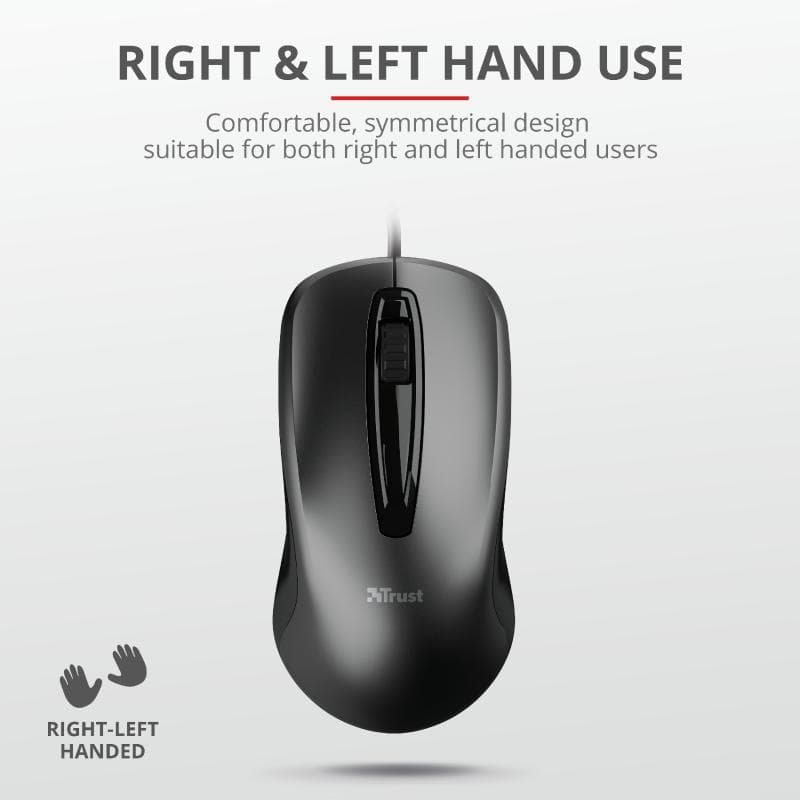 Mouse Trust Carve, USB Mouse, negru - 7