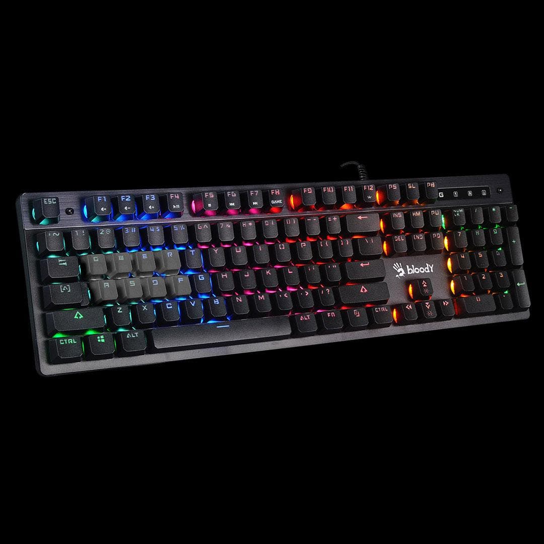 Tastatura A4tech B500N Bloody gaming, cu fir 106 taste gri - 2