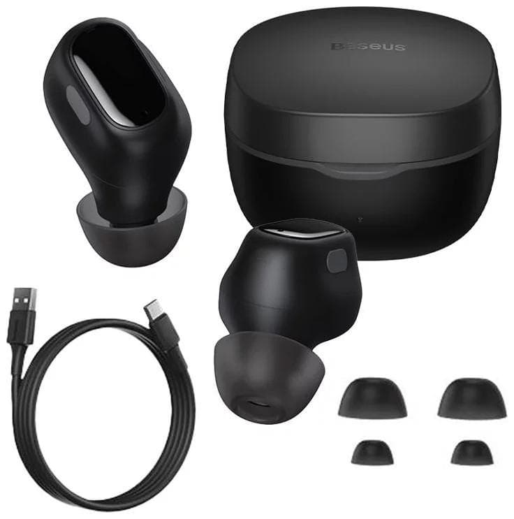 Casti In-ear Baseus WM01, Wireless, Negru - 2