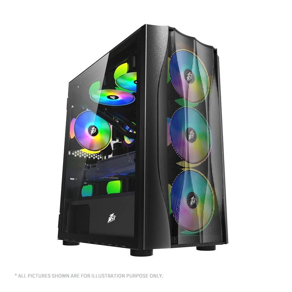 Carcasa 1STPLAYER X3-M-BK, RGB, Micro Tower, Black