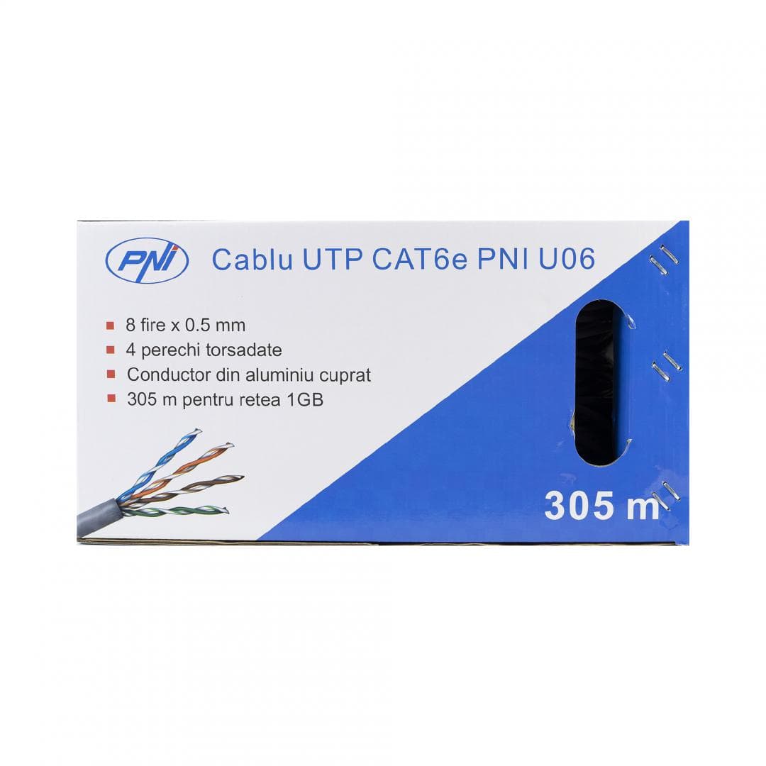Cablu UTP CAT6 PNI U06 cu 4 perechi pentru internet - 8