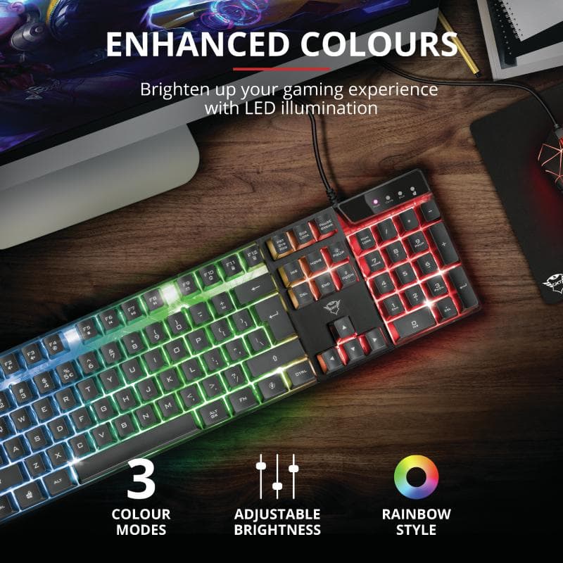 Tastatura Trust GXT 835 Azor, gaming, neagra - 6