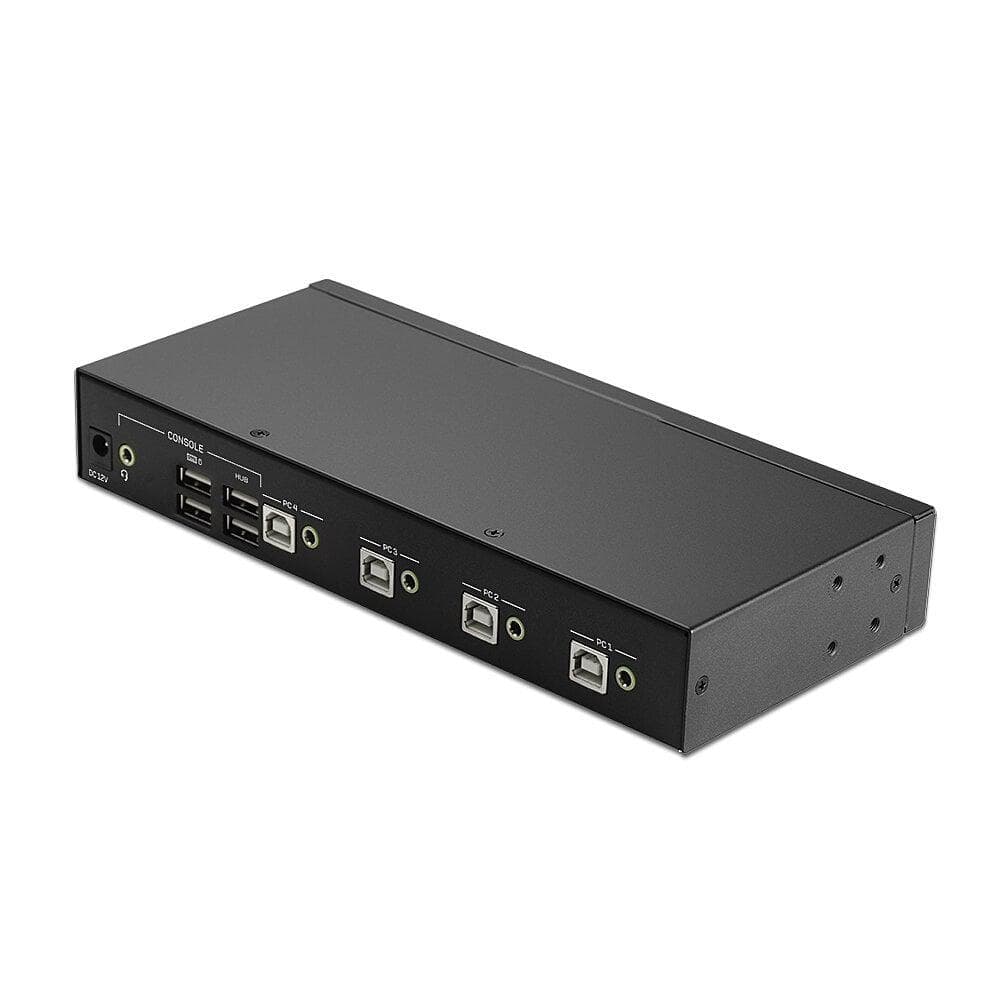 Switch Lindy LY-32166, 4 Port USB 2.0 & Audio, negru - 2