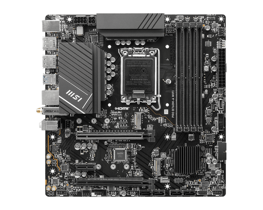 Placa de baza MSI PRO B760M-A WIFI, Socket 1700, DDR5,