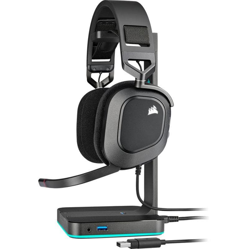 Casti Gaming Head-band CORSAIR HS80 RGB USB, Wired, Negru - 3
