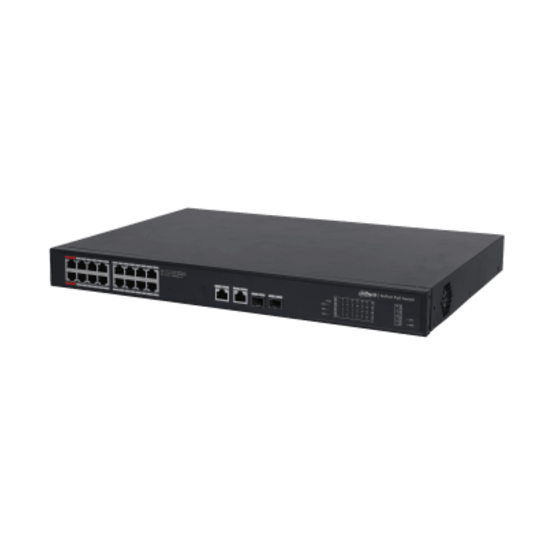 DAHUA Switch 20 porturi, 16 portuti POE, Unmanaged, Layer 2, - 3