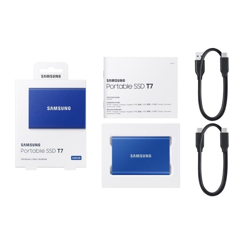 SSD Extern Samsung T7  2TB  Blue  USB - 4
