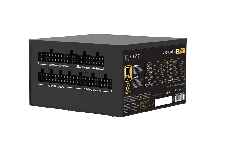 Sursa AQIRYS Magnetar LE, 80 PLUS Gold, 650 W - 6
