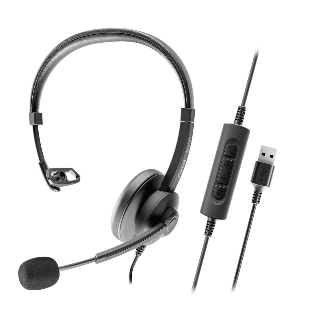 Casti Head-band AXTEL AXH-ACEUCM, Wired, Noise-canceling, Negru - 5