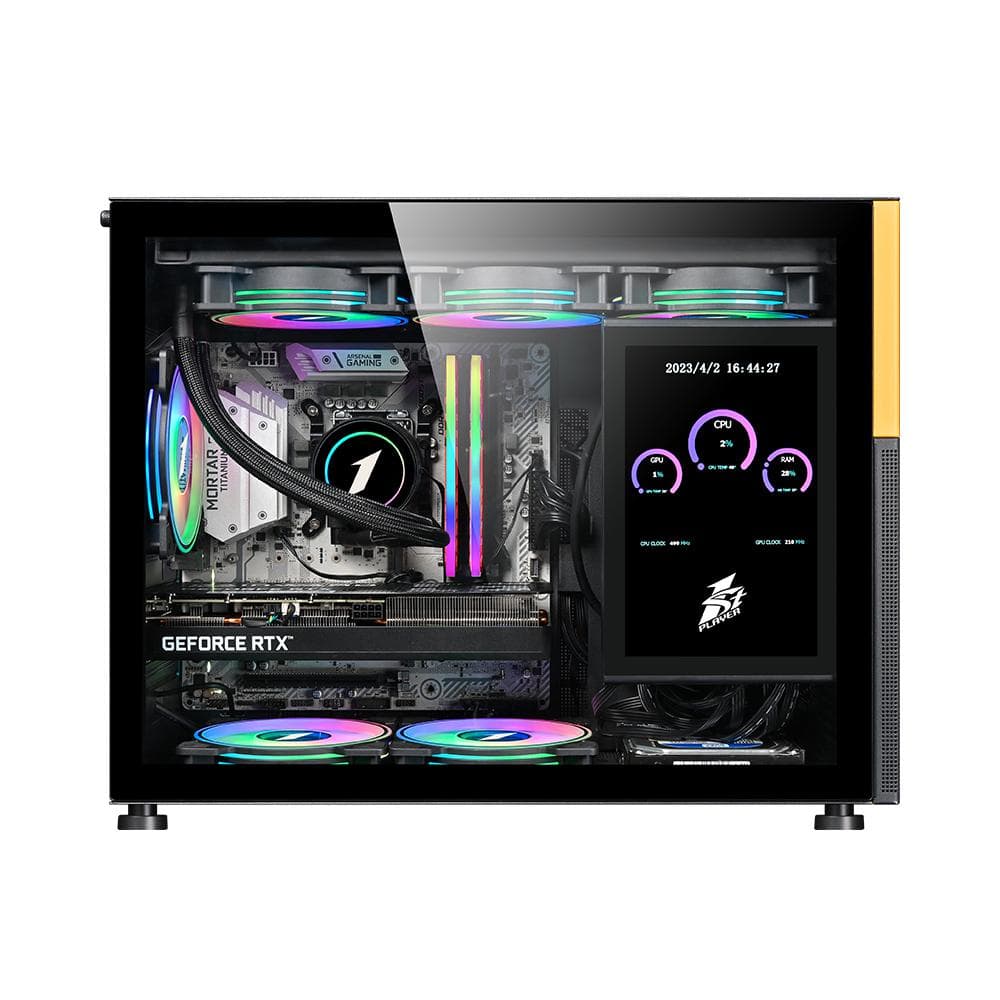 Carcasa 1STPLAYER Mi6-EV-BK, RGB, Mid Tower, Black - 4