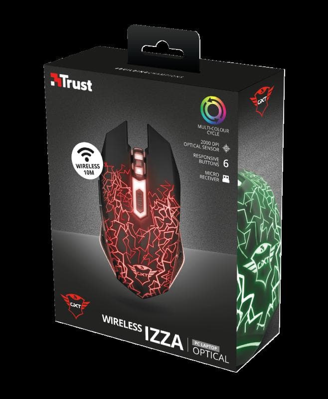 Mouse Trust GXT 107 Izza, Wireless Gaming, negru - 9