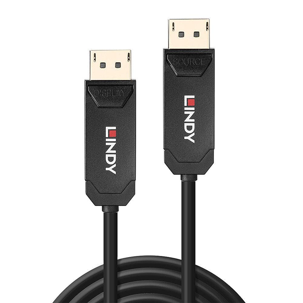 Cablu Lindy Hybrid DisplayPort, lungime 50m, fibra optica, latime de - 2