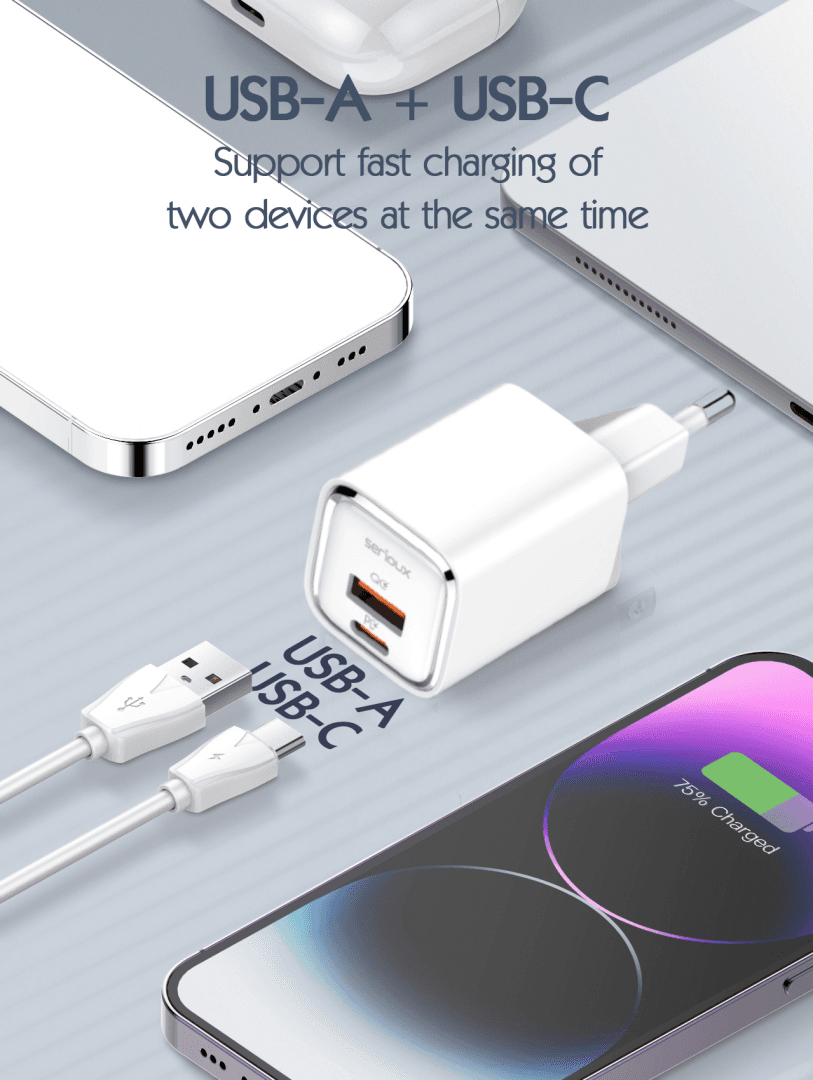 Incarcator retea Serioux 30W Quick Charge, Intrare AC100-240V~ 50/60Hz 0.7A - 8