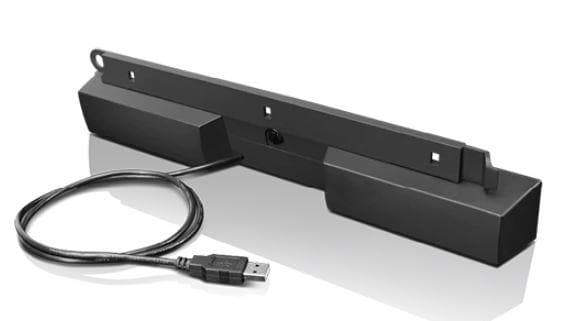 Lenovo USB Soundbar, Compatible with most Lenovo ThinkVision monitors Dual - 2
