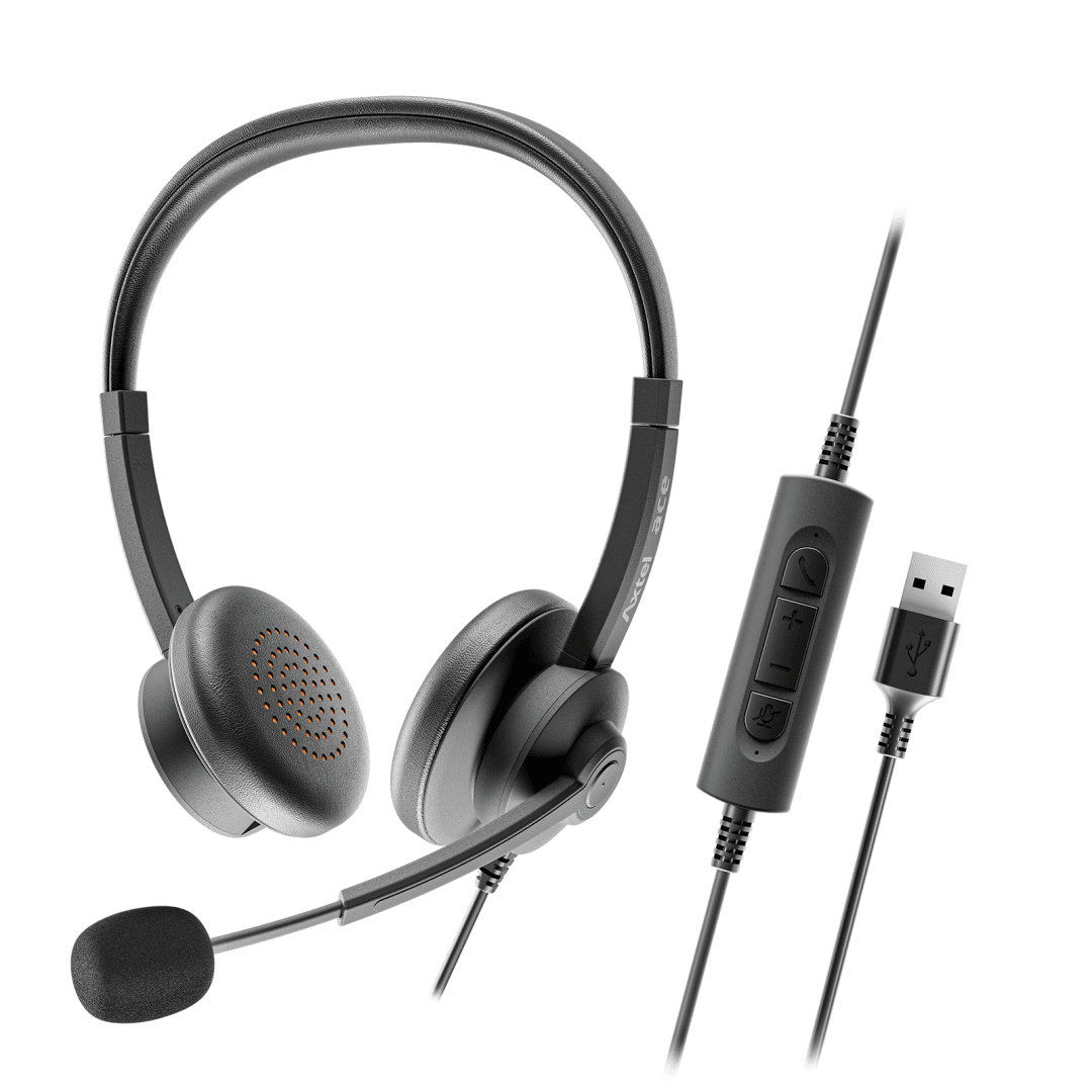Casti Head-band AXTEL AXH-ACEUCD, Cu fir, Negru - 2