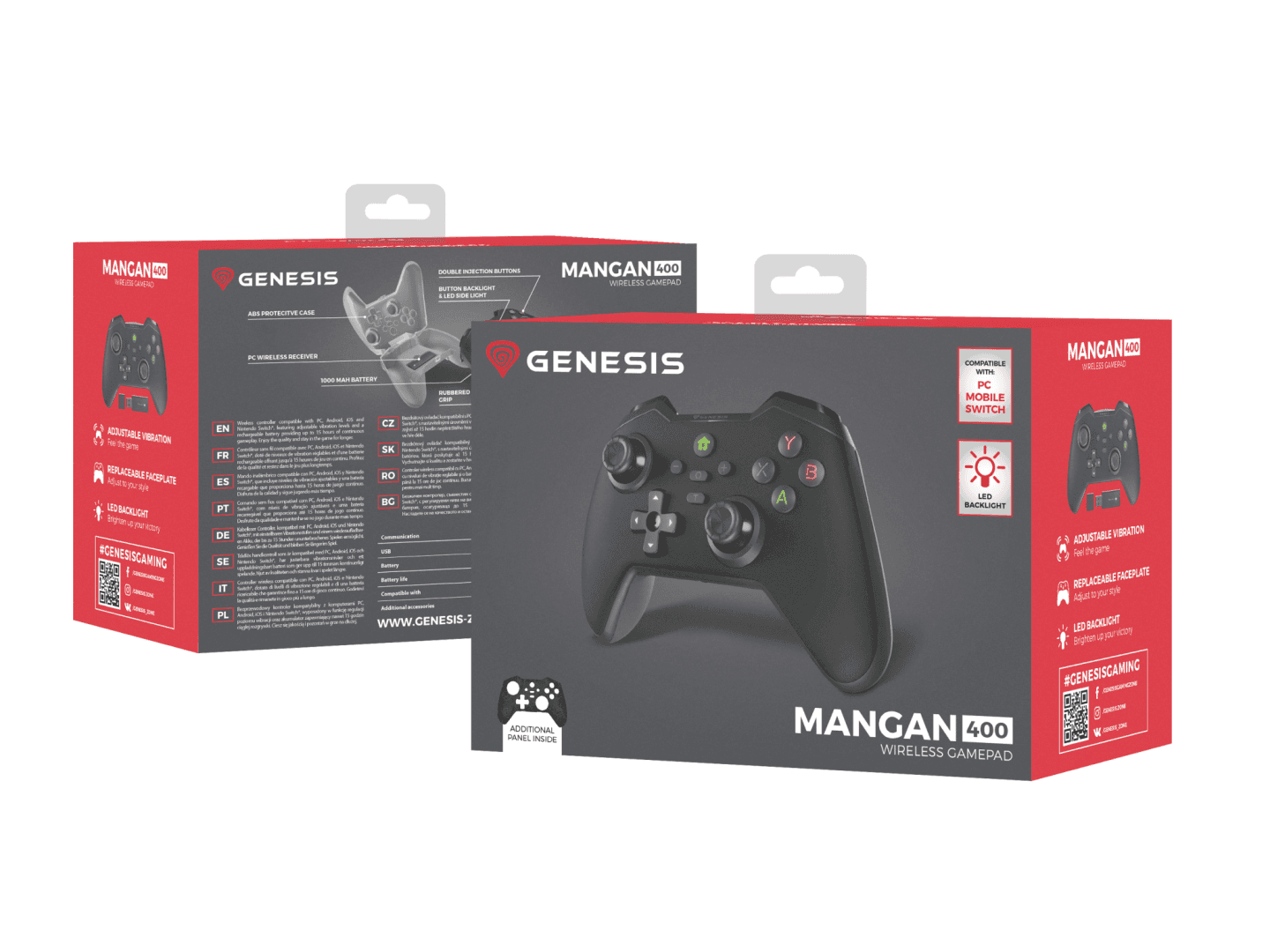 Controller wireless Genesis Mangan 400, tip Analog/Digital, interfata USB, bluetooth, - 5