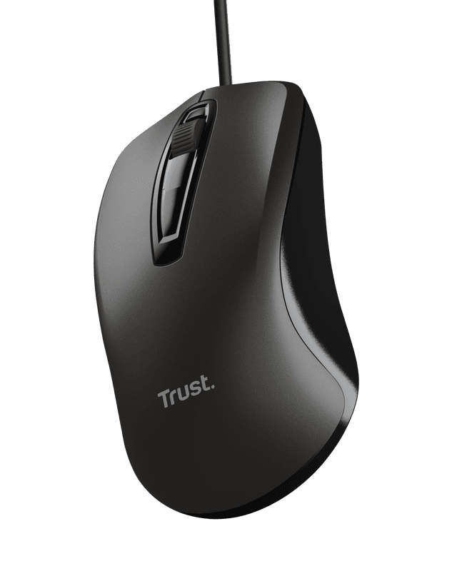 Mouse Trust cu fir, optic, rezolutie maxima 1200 DPI, negru - 2