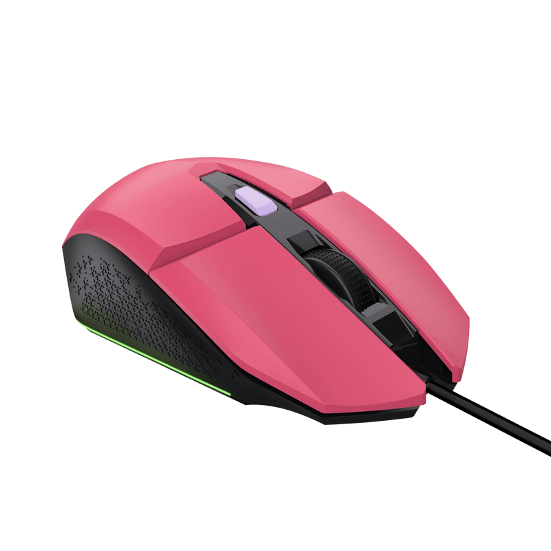 Mouse Trust GXT110W Felox cu fir,  6400 DPI, roz - 3