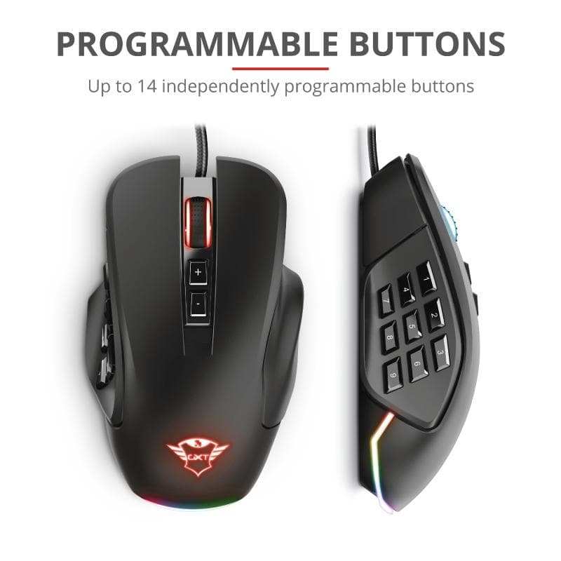 Mouse Trust GXT 970, Gaming Mouse, negru - 3