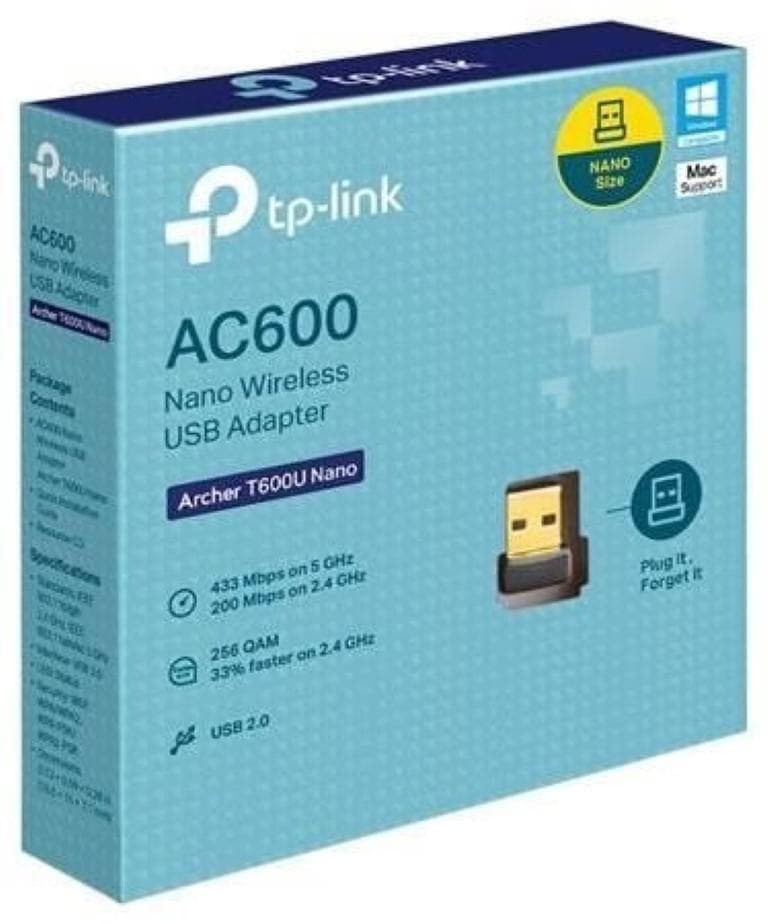 Adaptor wireless TP-Link T600U NANO,  AC600, Wi-Fi, Dual-Band - 2