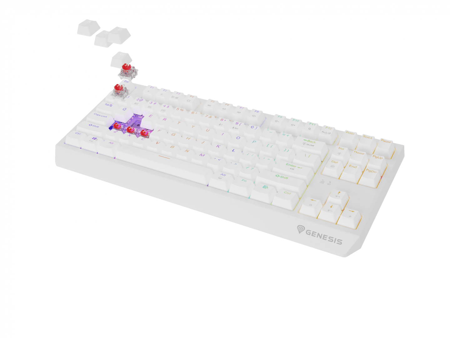Tastatura gaming mecanica wireless Genesis Thor 230 TKL, iluminare RGB, - 2