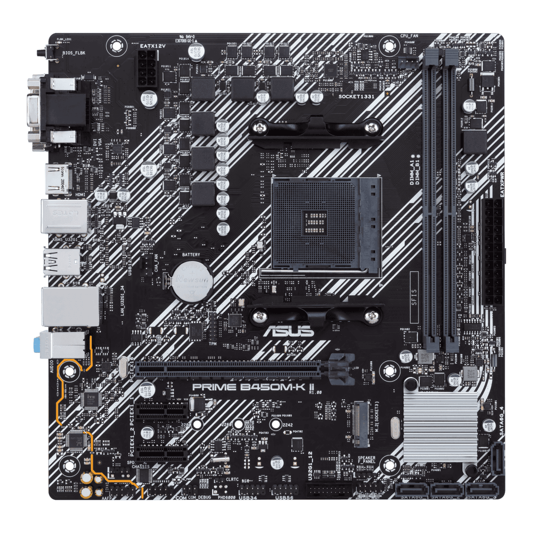 Placa de baza ASUS Prime B450M-K II, Socket AM4, DDR4,