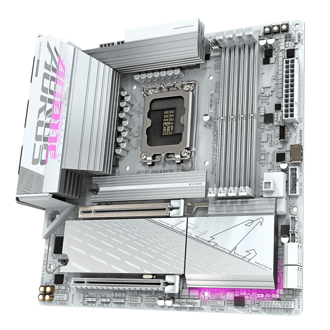 Placa de baza Gigabyte B860M AORUS ELITE WIFI6E ICE, Socket - 4