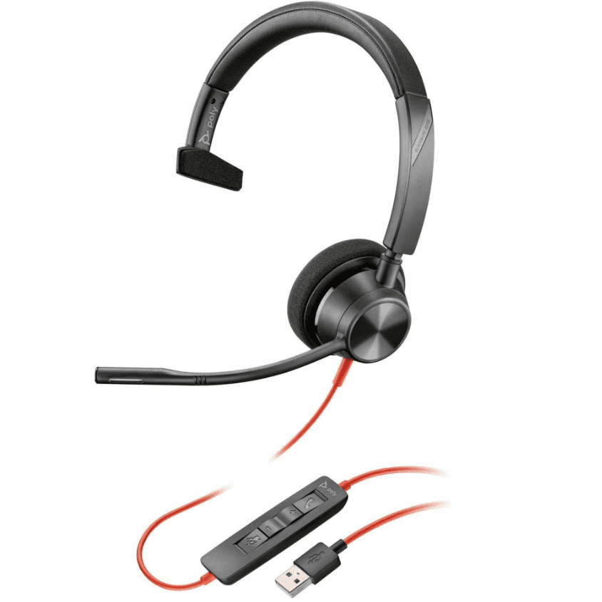 Casti Head-band HP Blackwire 3315, Wired, Negru