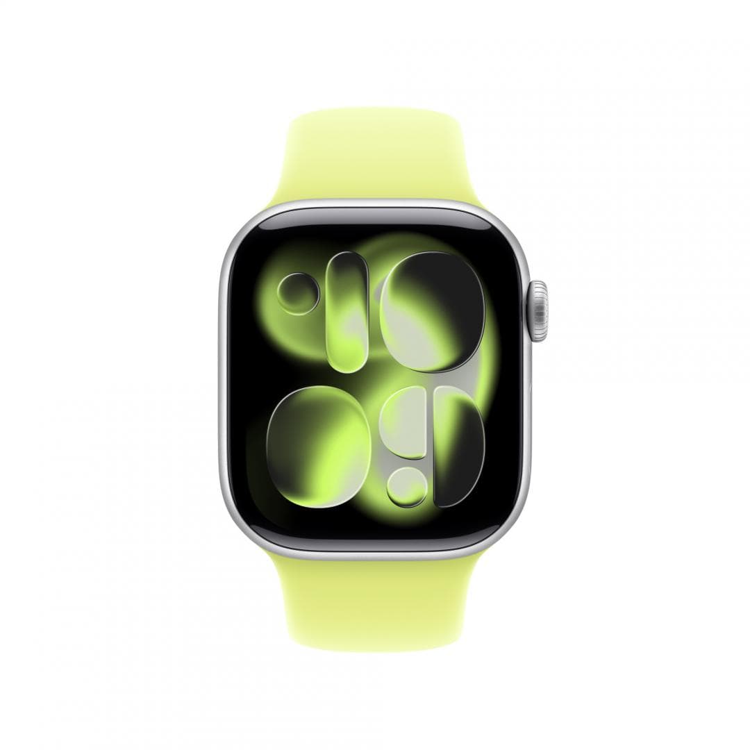 Apple Watch 42mm Neon Yellow Sport Band - S/M - 2